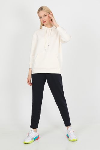 JOHN FRANK WOMAN SPORTS&LOUNGEWEAR CHIC LONG SWEATSHIRT EKRU - 12